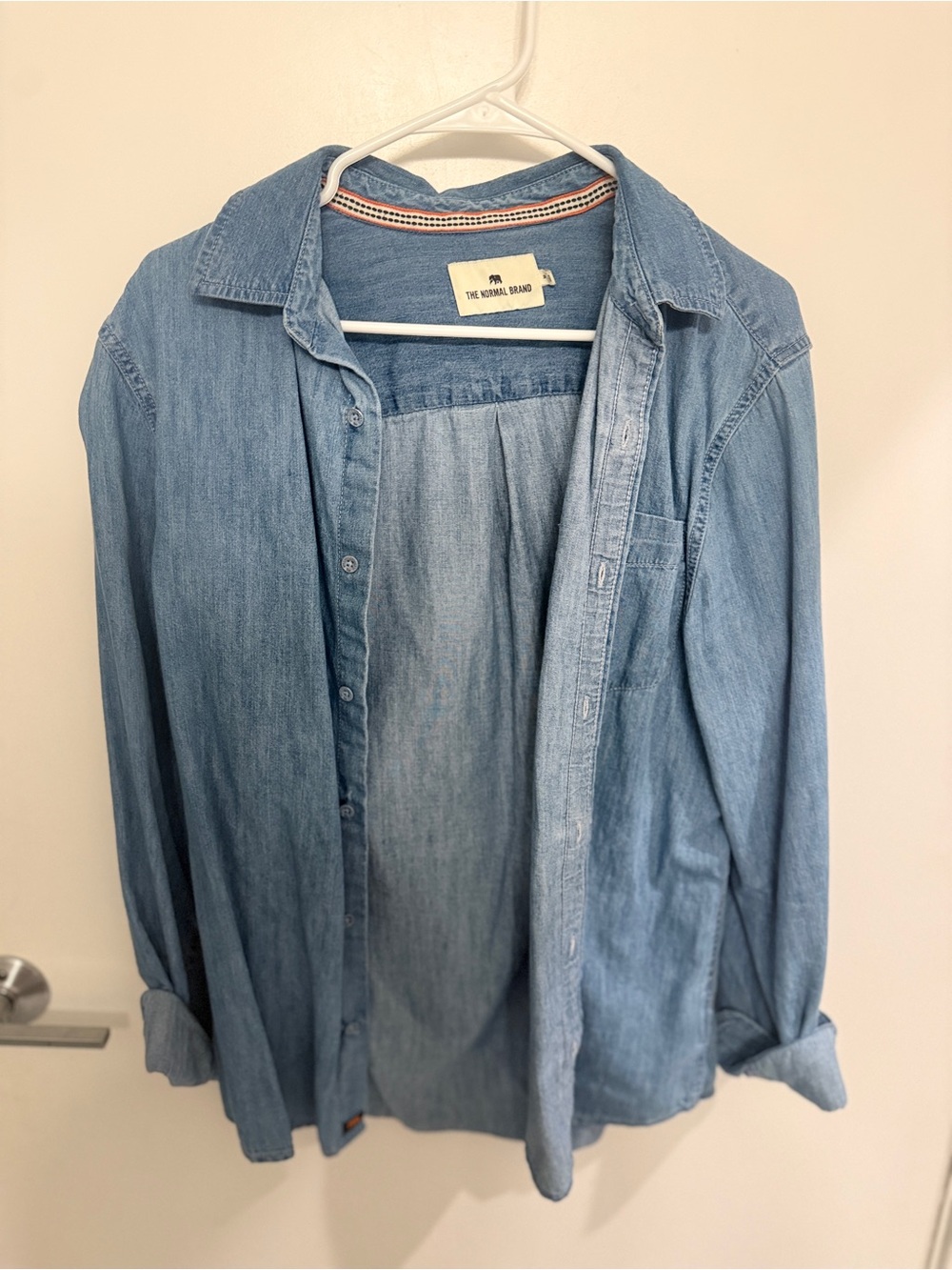 The Normal Brand Light Blue Denim Button-Down Shirt